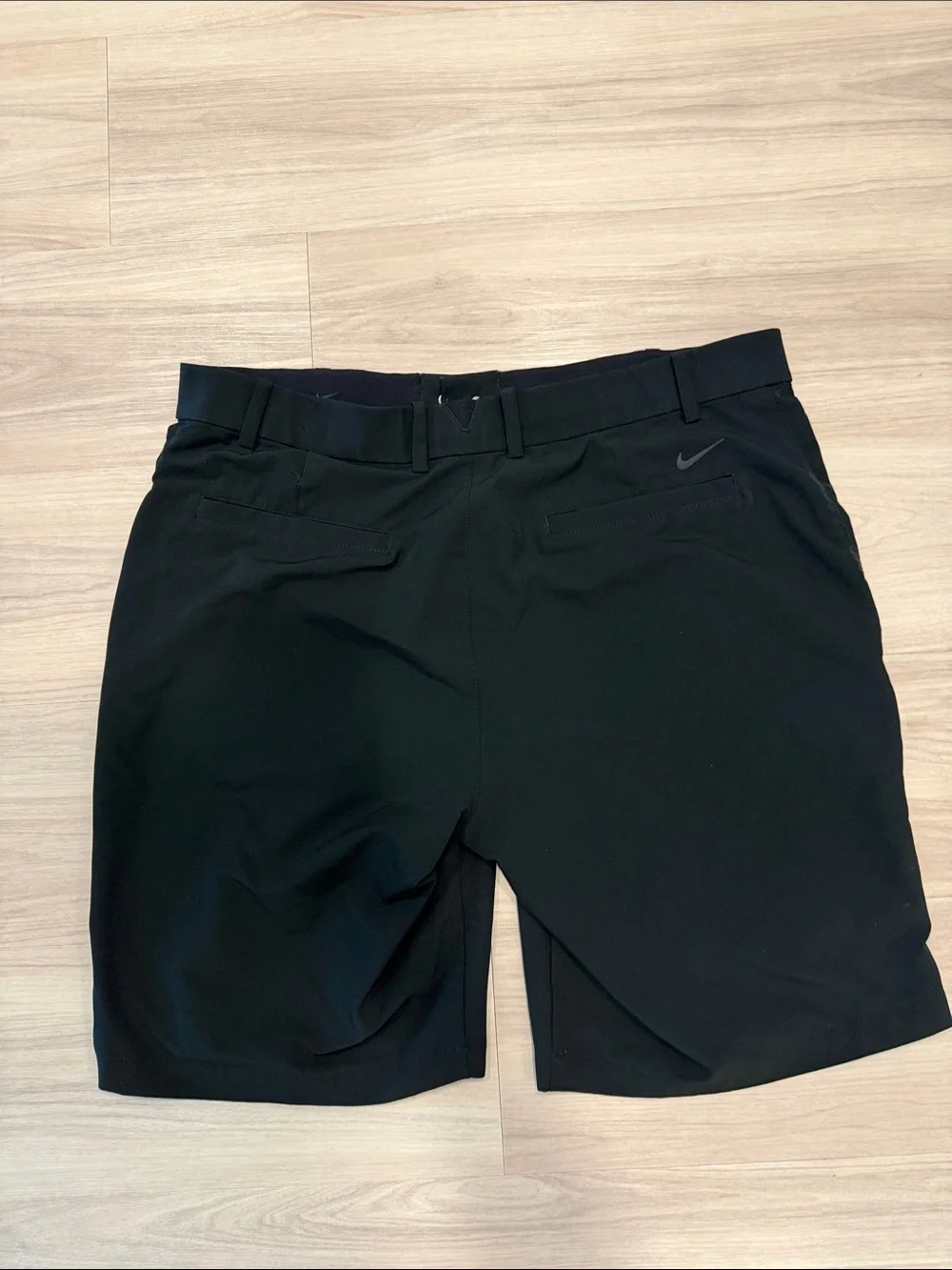 Nike Black Flat-Front Men's Shorts